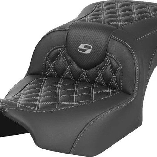 Saddlemen RoadSofa LS/CF Seat Gray Stitch #285035 Harley Davidson