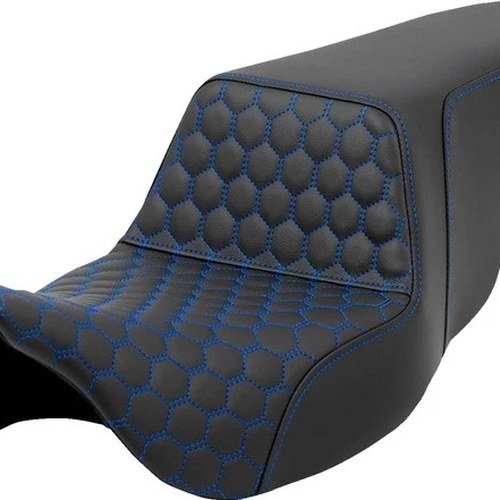 Saddlemen Step-Up HC Seat Blue Stitch #284715 Harley Davidson