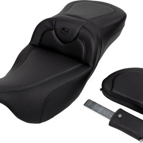 Saddlemen RoadSofa CF Ext. Reach Seat With Backrest #284802 Harley Davidson