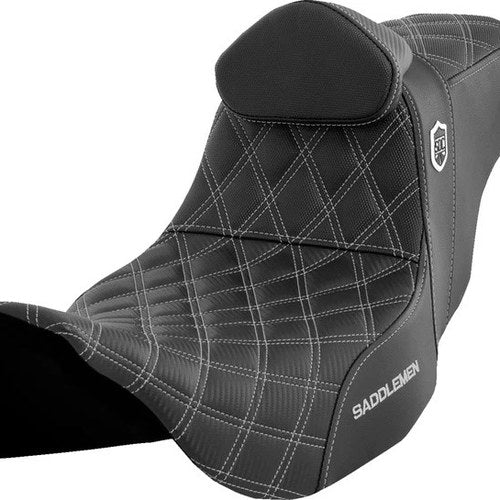 Saddlemen Sdc Performance Gripper Seat With Backrest Silver Stitch #284836