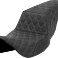 Saddlemen Step-Up LS Seat Green Stitch Black #284751 Harley Davidson