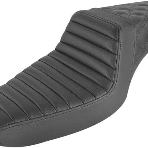 Saddlemen Step-Up LS Tuck-N-Roll Seat Black #284118 Harley Davidson Sportster
