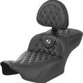 Saddlemen RoadSofa LS/CF Ext. Reach Seat With Backrest Silver Stitch #284977