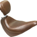 Mustang Wide Tripper Solo Seat With Backrest Vintage Stitch Brown #83049