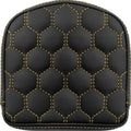 Saddlemen RoadSofa HC Gravestone Sissy Bar Pad Gold Stitch 6.5" W x 6.5" H