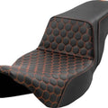 Saddlemen Step-Up HC Ext. Reach Seat Orange Stitch #284719 Harley Davidson
