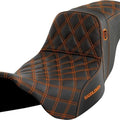 Saddlemen Sdc Performance Gripper Seat Orange Stitch #284875 Harley Davidson