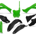 UFO Complete Plastics Kit 25 Special Black/Green #KAKIT231F-333 for Kawasaki