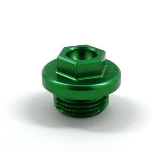 Works Connection Oil Filler Plug Green #24-198 for Kawasaki/Suzuki