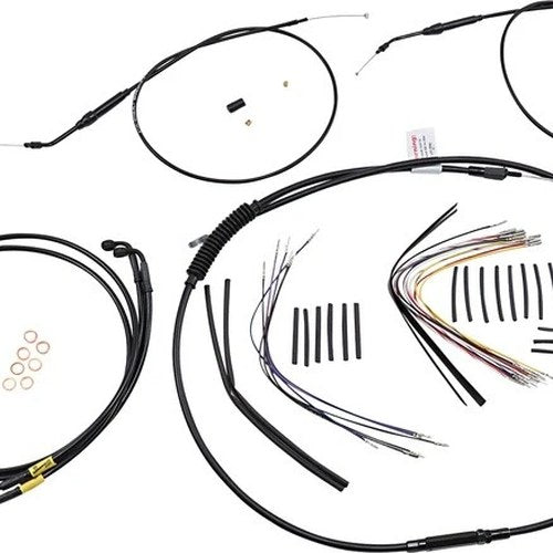Burly Handlebar Cable/Line Kit for 14" Jail Bar Black #B30-1191 Harley Davidson