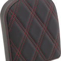 Drag Specialties Double Diamond Pad for Square Sissy Bars Short Black/Red