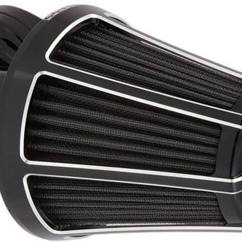 Arlen Ness Monster Sucker 90-Degree Air Cleaner Kit Beveled Black #81-013