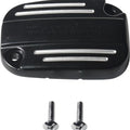 Drag Specialties Grooved Front Brake Master Cylinder Cover Gloss Black #232858