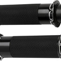 Arlen Ness Beveled Fusion Grips Black #07-329 Harley Davidson
