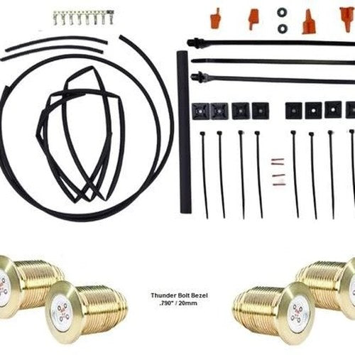 Paul Yaffe Thunder Bolts LED Run/Turn/Brake Light Kit Brass #PYO:BB-TB-BR