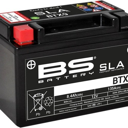 BS Battery Sla Factory Activated Maintenance Free Battery BTX9 #300674 Triumph
