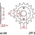 JT Front Sprocket 520 13T #JTF270.13 fits Honda CMX250C Rebel 250