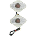 K&S Flat Oval Flush Mount Medium Marker Light Set S/F Clear