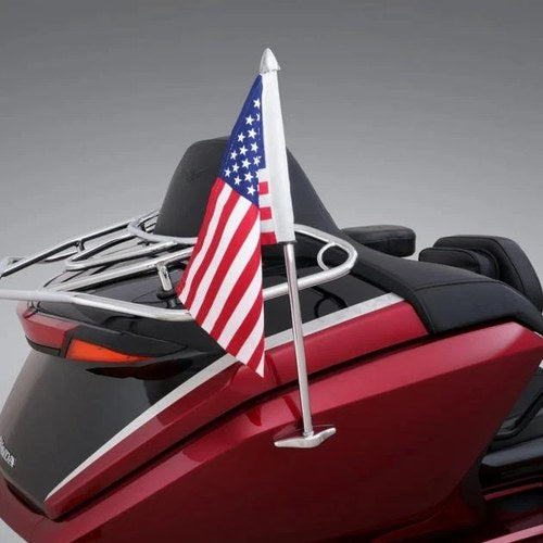 Show Chrome Trunk Mount Flag Pole Chrome #52-974 for Honda Goldwing