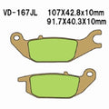 Vesrah VD-167JL Sintered Metallic Brake Pads Rear #VD-167JL for Honda Trail 125