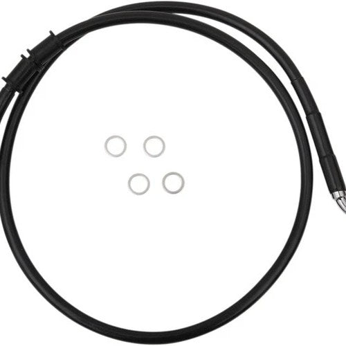 DS Extended Front Brake Line Kit Black Non-ABS +6" Oversize #3300589