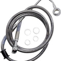 DS Braided Front Upper ABS Brake Line Kit 43-3/4" +8" Clear Coated #212045