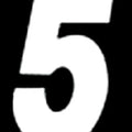 Dirt Digits Pro Numbers 4" White #5 3-Pack