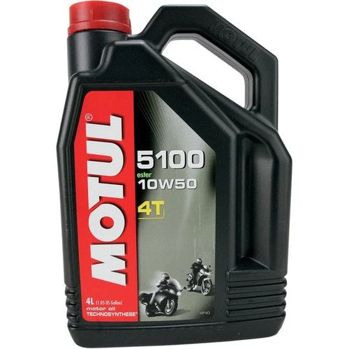 Motul 5100 Synthetic-Blend 4T Motor Oil 10W-50 4 Liter