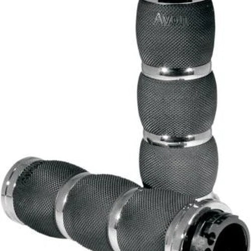 Avon Air Cushioned Grips Chrome for Cable Throttle #AIR-90 Harley Davidson