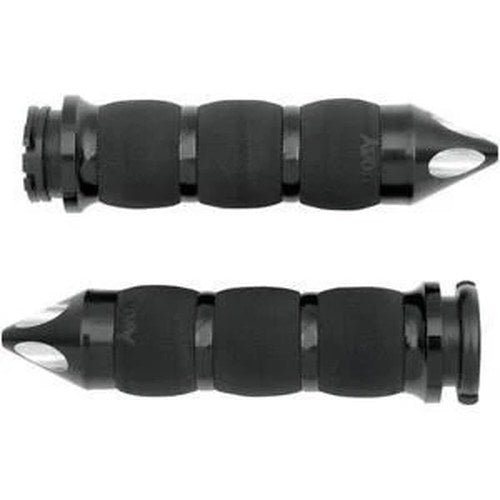 Avon Anodized Spike Air Cushioned Grips Black #AIR-90-AN-FL-SP Harley Davidson