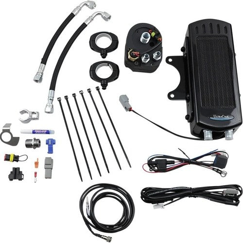UltraCool Frame/Side Mount Oil Cooler Kit Black #SMD-1G Harley Davidson Dyna