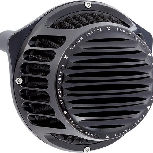 Rough Crafts Round Air Cleaner Black #RC-600-008 Harley Davidson