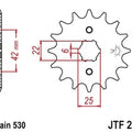 JT Front Sprocket 530 18T #JTF278.18 for Honda