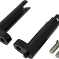 DS Hotop Passenger Footpeg Mounts Black Harley Davidson #144953