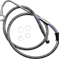 DS Braided Front Upper ABS Brake Line Kit 35-3/4" Clear Coated #212071