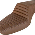 Saddlemen Step-Up LS Tuck-N-Roll Seat Brown #284120 Harley Davidson Sportster