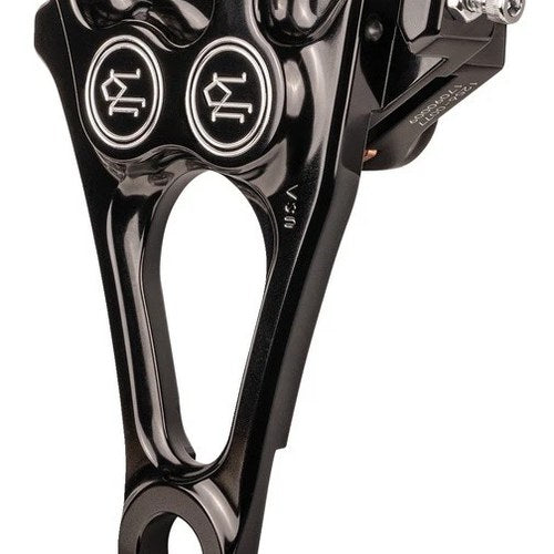 Performance Machine 4-Piston Integrated Rear Brake Caliper CC Black 1256-0084-BM