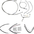 Burly Handlebar Cable/Line Kit for 18" Hangers w/o ABS Stainless #B30-1154