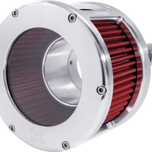 Feuling BA Race Series Air Cleaner Raw With Clear Cover/Red Filter #5422