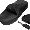 Saddlemen RoadSofa CF Seat With Backrest #284791 Harley Davidson