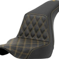 Saddlemen Step-Up LS Seat F. Lattice Gold Stitch Black #284708 Harley Davidson