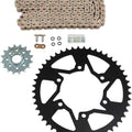 Vortex V3 Hfrs Chain & Sprocket Kit with Steel Rear Gold 16/49T 520RX3-120