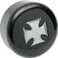 DS Round Horn Cover With Cross Black Harley Davidson #144052