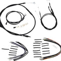 Burly Handlebar Cable/Line Kit for 10" Jail Bars Black w/o ABS #B30-1146