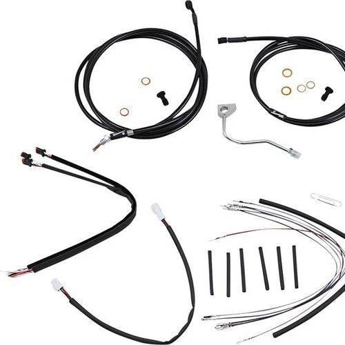 Burly Handlebar Cable/Line Kit for 18" Hangers w/ABS Black #B30-1181
