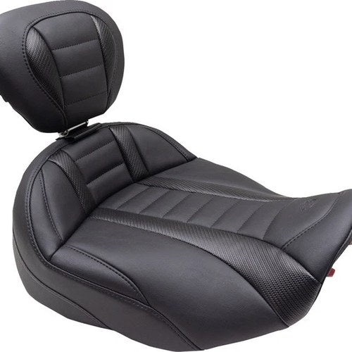 Mustang Deluxe Touring Solo Seat With Backrest #89401 Harley Davidson