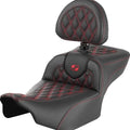 Saddlemen RoadSofa LS Ext. Reach Seat With Backrest Red Stitch #284992