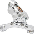 Arlen Ness Tech 4 Piston Rear Brake Caliper with Mounting Bracket Chrome #02-304