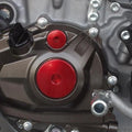 Works Connection Engine Plugs Aluminum Red #24-595 fits Yamaha YZ450F 2010-2022