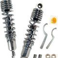 DS 12" Ride-Height Adjustable Shocks Chrome Harley Davidson